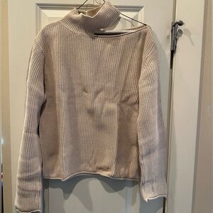 One shoulder turtle neck sweater